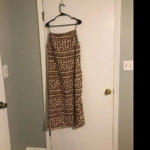 Zara Womens Linen Blend Maxi Print Dress Sz XXL